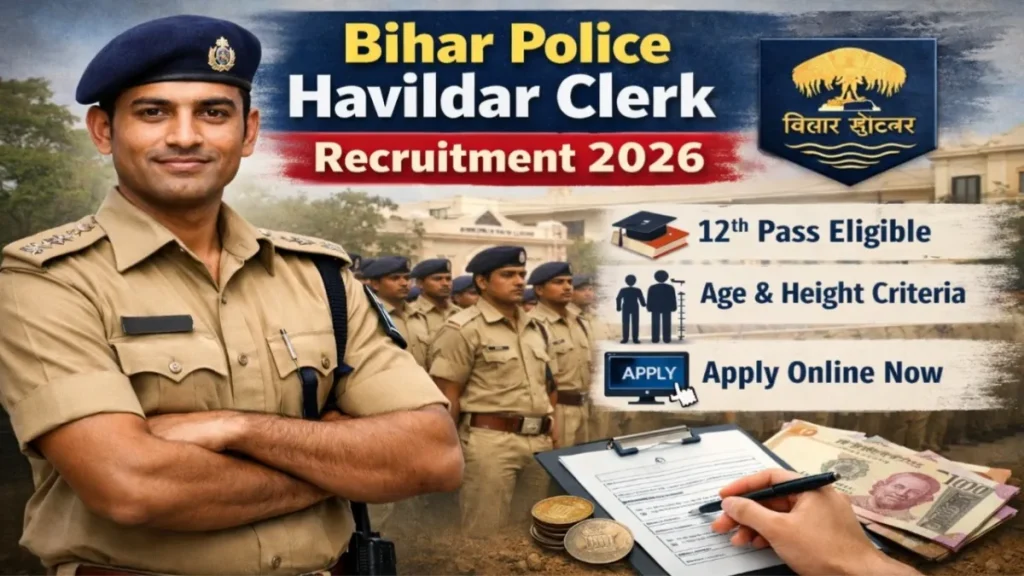 Bihar Police Havildar Clerk Recruitment 2026: 12th Pass Police Vacancy Apply Online