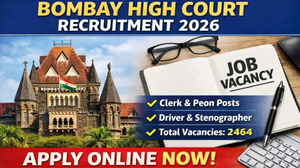 Bombay High Court Recruitment 2026: 2464 Clerk, Peon & Driver Vacancy Apply Online