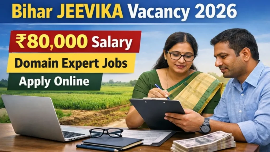 Bihar JEEVIKA Recruitment 2026: Domain Expert Jobs with ₹80,000 Salary