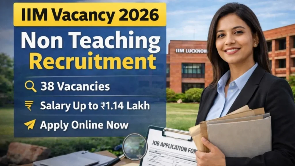 IIM Vacancy 2026: IIM Lucknow Non Teaching Recruitment Apply Online