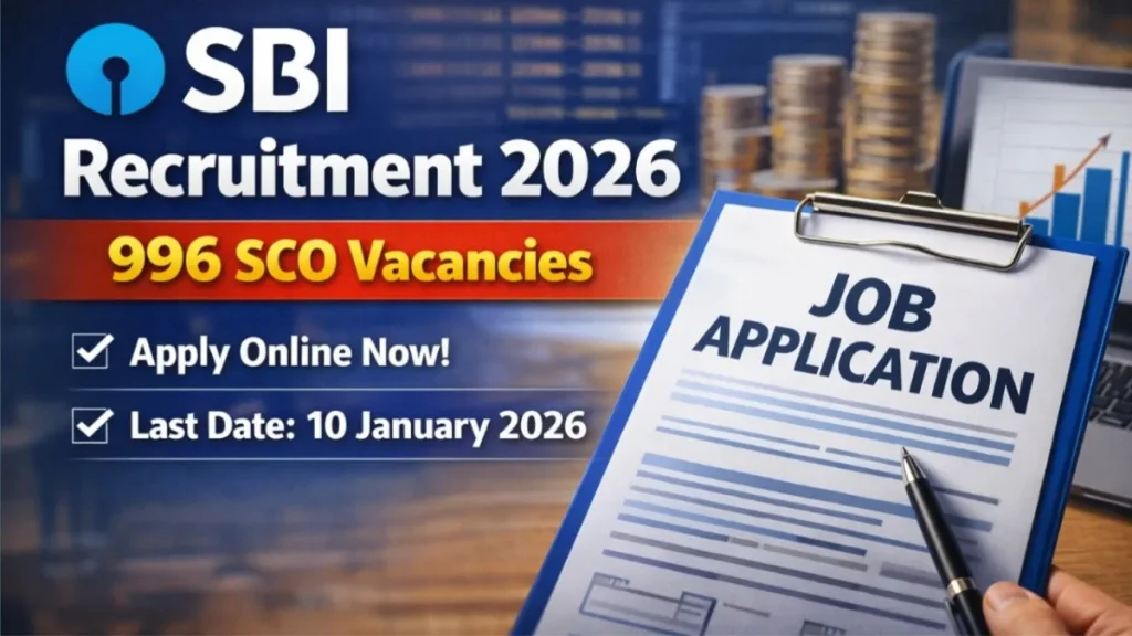 SBI Jobs 2026 Update: Apply Online for 996 SCO Vacancies