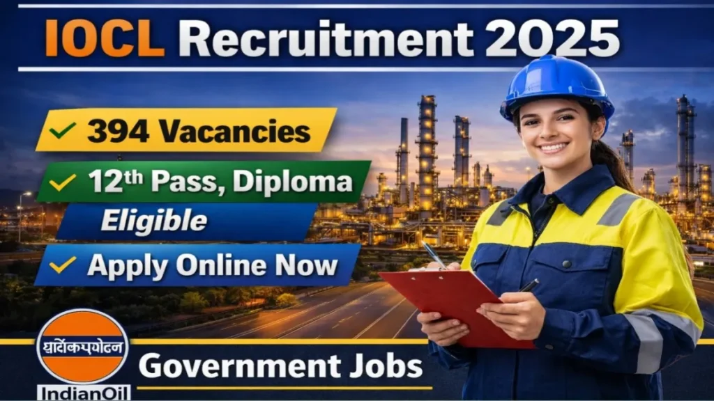 IOCL Recruitment 2025: Apply Online for 394 Government Jobs, Eligibility & Exam Details