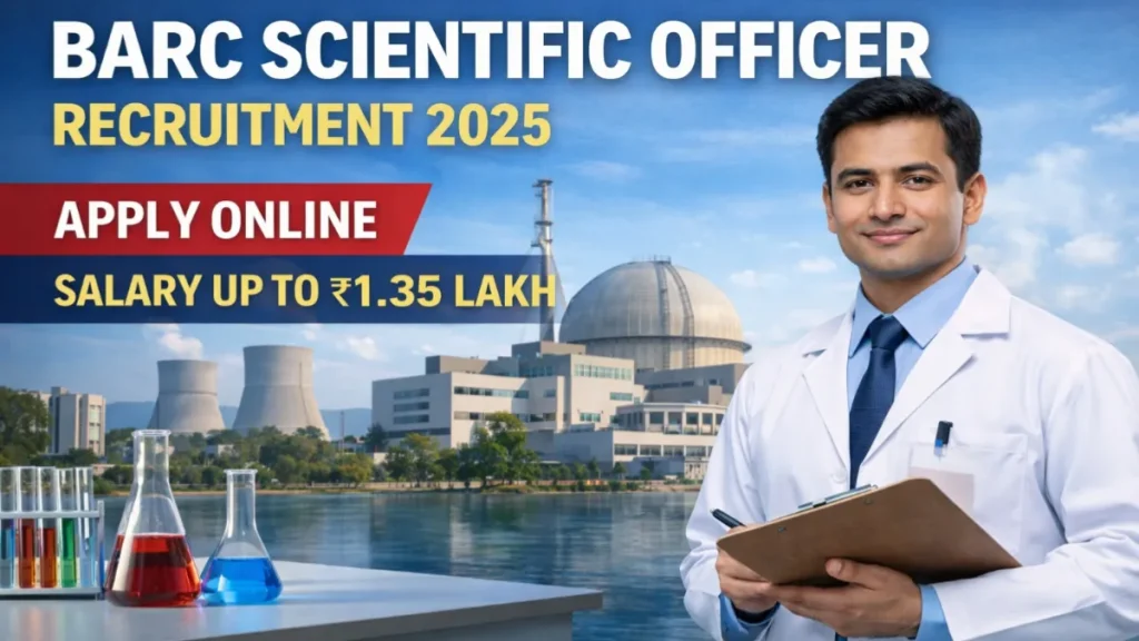 BARC Scientific Officer Recruitment 2025 Apply Online